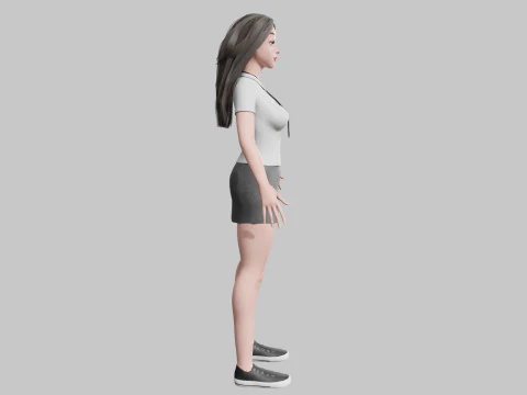 Basic cool woman V31631 3D Model