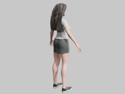 Basic cool woman V31631 3D Модель
