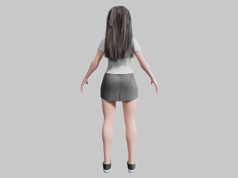 Basic cool woman V31631 3D Модель
