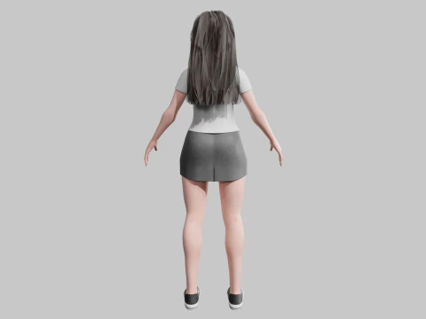 Basic cool woman V31631 3D Model