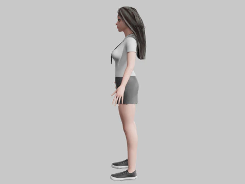 Basic cool woman V31631 3D Model