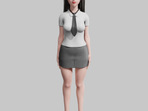 Basic cool woman V31631 3D Модель