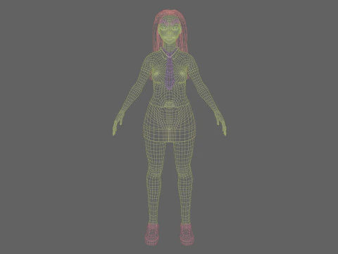 Basic cool woman V31631 3D Model