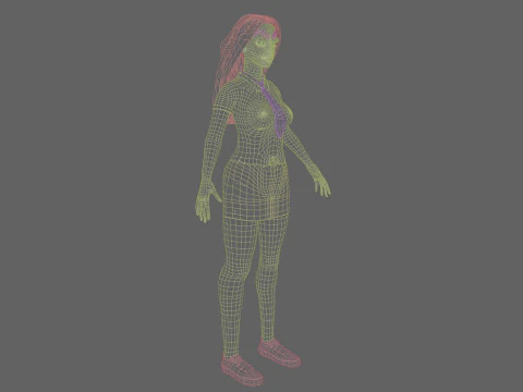 Basic cool woman V31631 3D Model