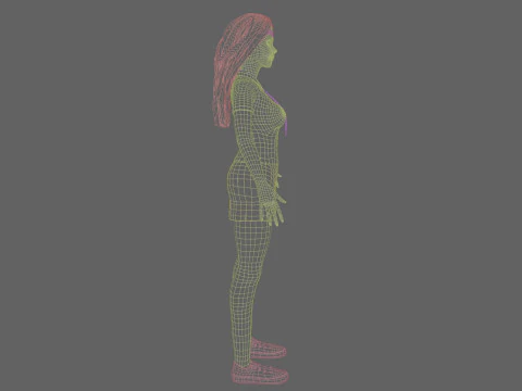 Basic cool woman V31631 3D Model