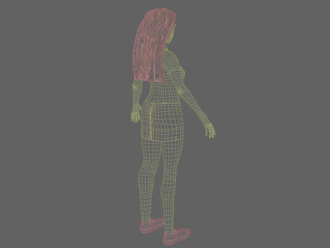 Basic cool woman V31631 3D Model