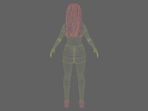 Basic cool woman V31631 3D Model