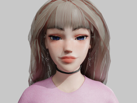 Basic cute Woman V36034 3D मॉडल
