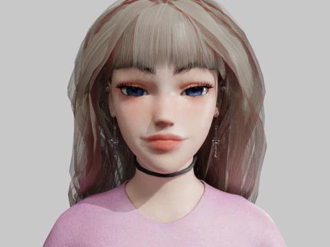 Basic cute Woman V36034 3D Model