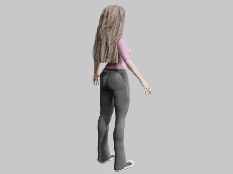 Basic cute Woman V36034 3D Model
