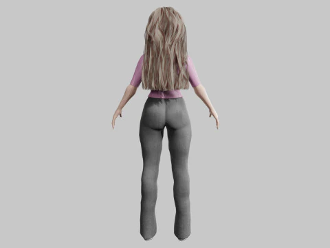 Basic cute Woman V36034 3D Model