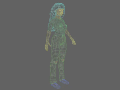 Basic cute Woman V36034 3D Model