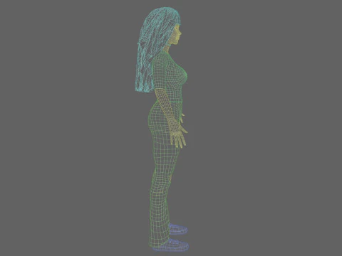 Basic cute Woman V36034 3D Model