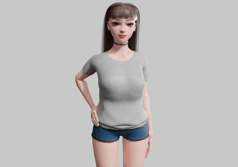 Basic Pretty Woman V30501 3D 模型 .c4d .max .obj .3ds .fbx .stl .blend 