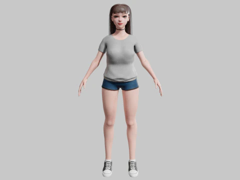 Basic Pretty Woman V30501 3D Model