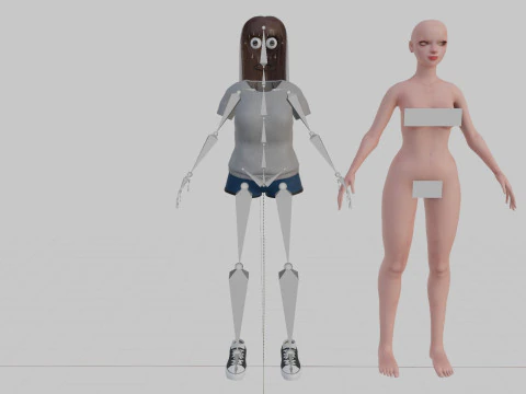 Basic Pretty Woman V30501 3D Model