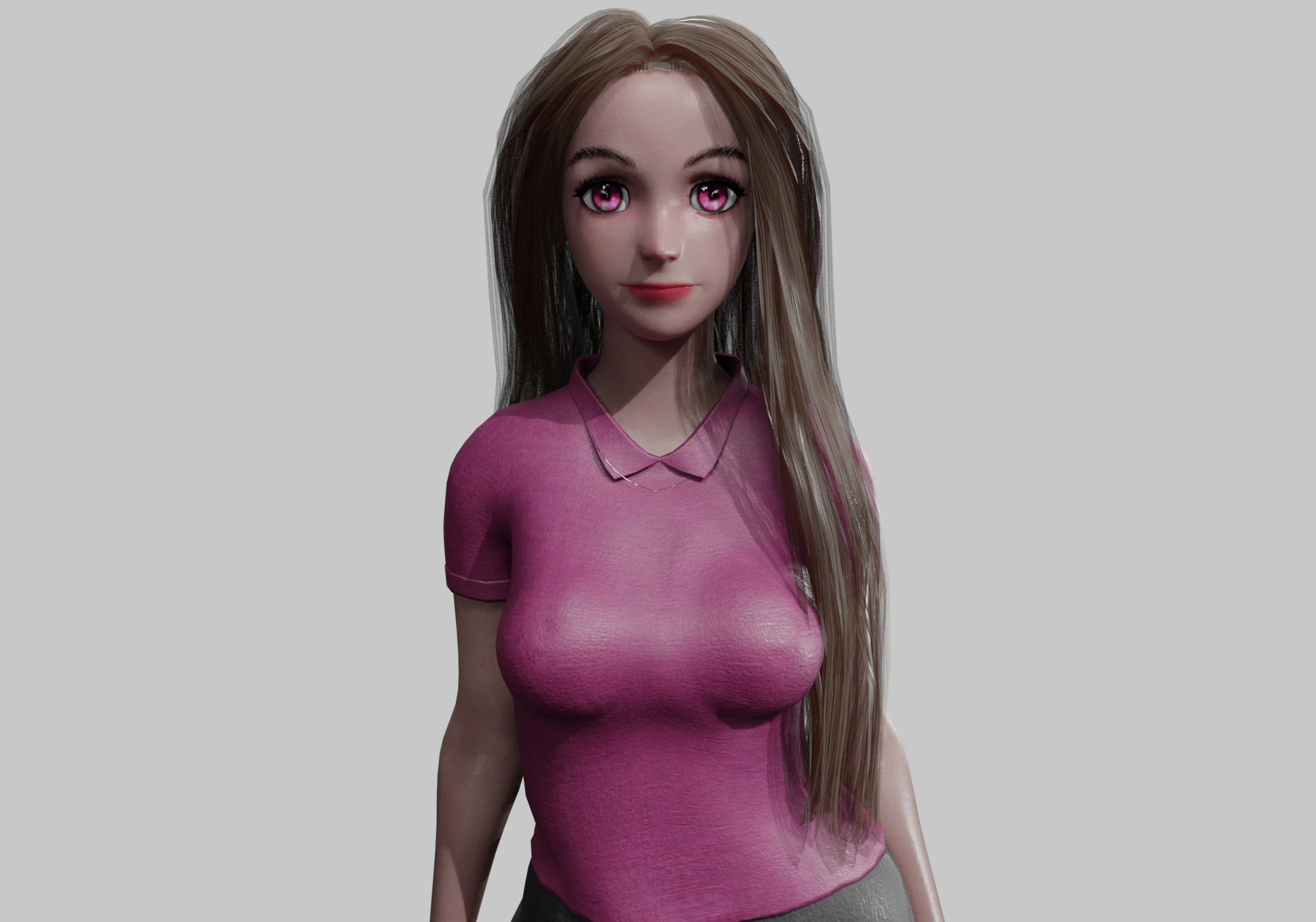 Basic sweet Woman V37674 3D Model .c4d .max .obj .3ds .fbx .stl .blend 