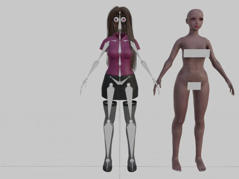 Basic sweet Woman V37674 3D Model