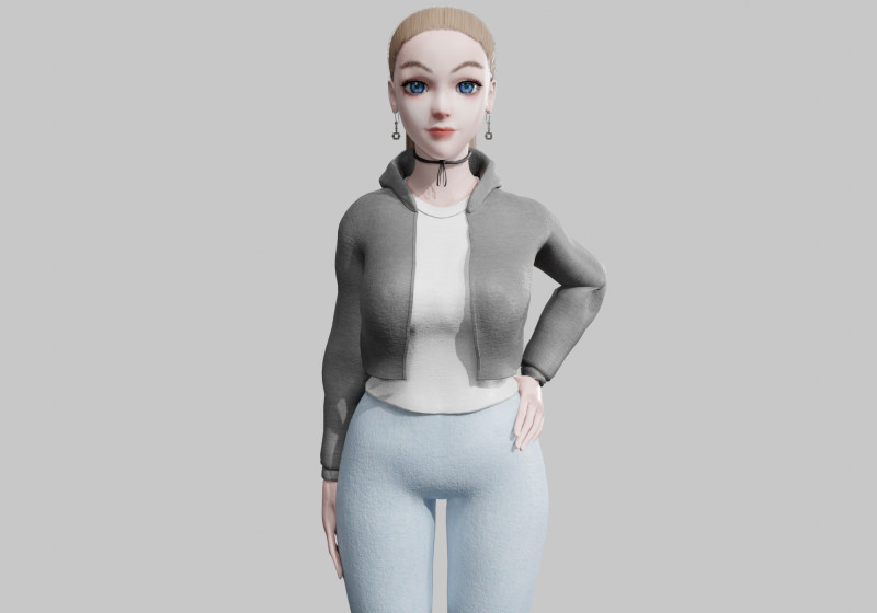 Beautiful Basic Woman V24597 3D-Modell .c4d .max .obj .3ds .fbx .stl .blend 