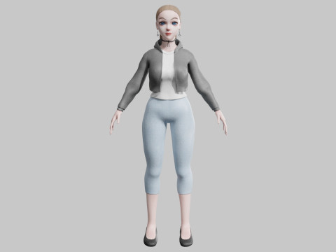 Beautiful Basic Woman V24597 3D-Modell