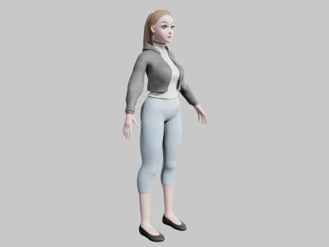 Beautiful Basic Woman V24597 3D Model