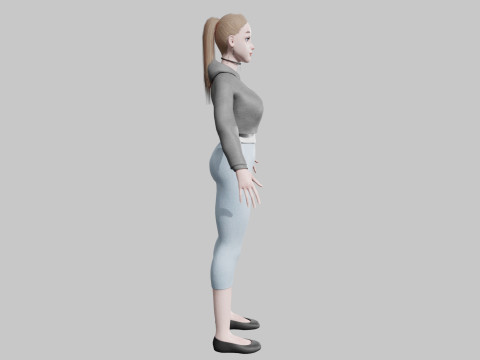 Beautiful Basic Woman V24597 3D-Modell