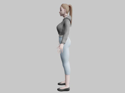 Beautiful Basic Woman V24597 3D Model