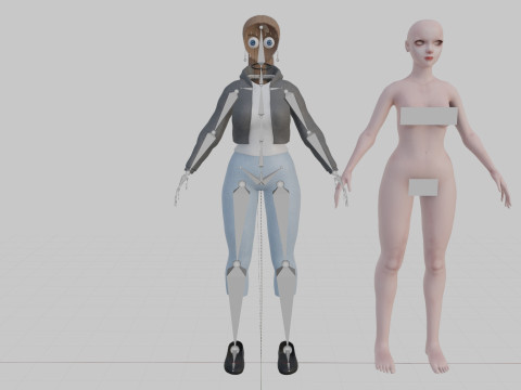 Beautiful Basic Woman V24597 3D-Modell