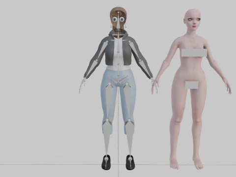Beautiful Basic Woman V24597 3D Model
