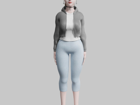 Beautiful Basic Woman V24597 3D-Modell