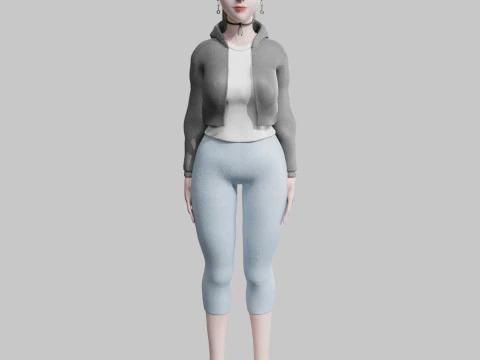 Beautiful Basic Woman V24597 3D Model