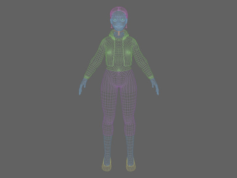 Beautiful Basic Woman V24597 3D-Modell