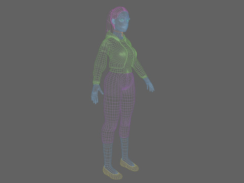Beautiful Basic Woman V24597 3D-Modell