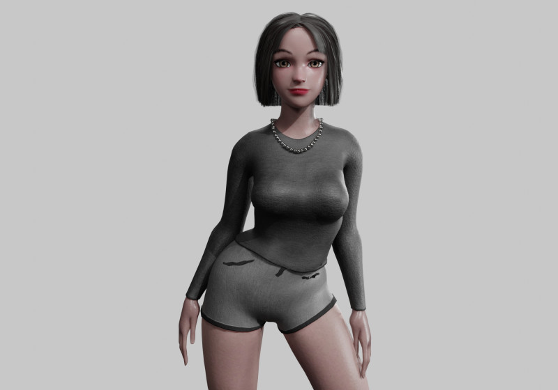 Beautiful black Woman V30620 3D Model .c4d .max .obj .3ds .fbx .stl .blend