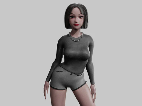 Linda Mulher Negra V30620 Modelo 3D