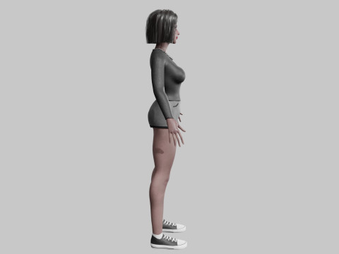 Beautiful black Woman V30620 3D Model