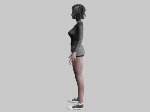 Beautiful black Woman V30620 3D Model
