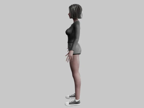 Beautiful black Woman V30620 3D Model