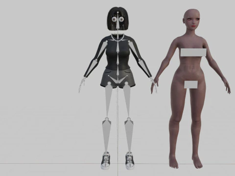 Beautiful black Woman V30620 3D Model