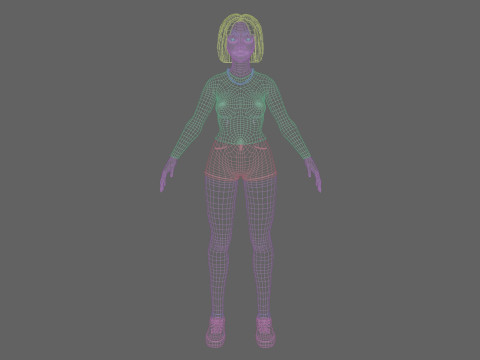 Beautiful black Woman V30620 3D Model