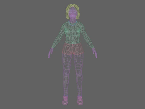 Beautiful black Woman V30620 3D Model