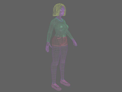 Beautiful black Woman V30620 3D Model