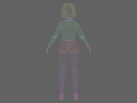 Beautiful black Woman V30620 3D Model
