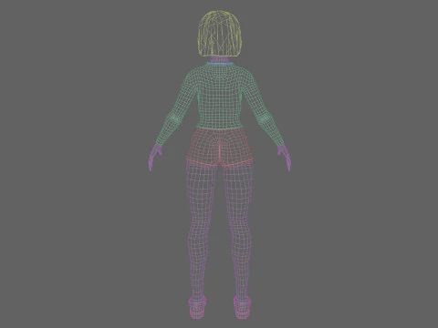 Beautiful black Woman V30620 3D Model