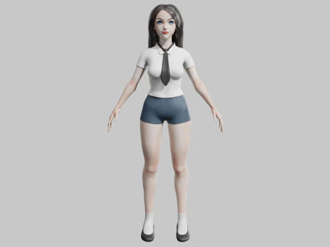 Beautiful Pretty Woman V34125 3D Model