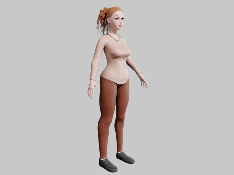 Cartoon cute Woman V28910 3D Модель