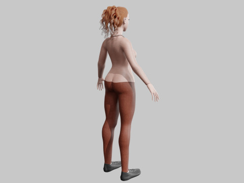 Cartoon cute Woman V28910 3D Модель