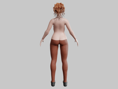 Cartoon cute Woman V28910 3D Модель