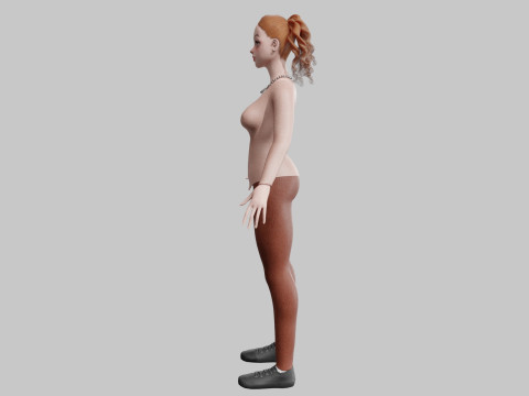 Cartoon cute Woman V28910 3D Модель