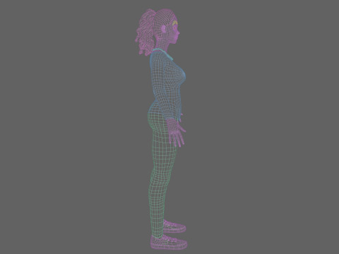 Cartoon cute Woman V28910 3D Модель